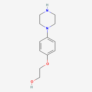 molecular formula C12H18N2O2 B7876785 2-[4-Piperazin-1-ylphenoxy]-ethanol 