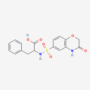 molecular formula C17H16N2O6S B7877008 N-[(3-oxo-3,4-dihydro-2H-1,4-benzoxazin-6-yl)sulfonyl]phenylalanine 