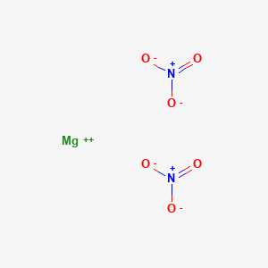 molecular formula Mg(NO3)2<br>MgN2O6 B078771 Magnesium nitrate CAS No. 10377-60-3