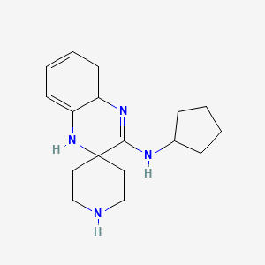 molecular formula C17H24N4 B7877198 N-cyclopentylspiro[4H-quinoxaline-3,4'-piperidine]-2-amine 