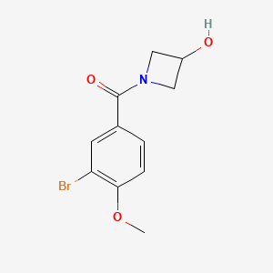 molecular formula C11H12BrNO3 B7877497 1-(3-Bromo-4-methoxybenzoyl)azetidin-3-ol 
