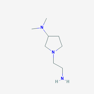 molecular formula C8H19N3 B7877559 1-(2-aminoethyl)-N,N-dimethylpyrrolidin-3-amine 