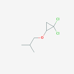 molecular formula C7H12Cl2O B078777 1,1-Dichloro-2-(2-methylpropoxy)cyclopropane CAS No. 14477-94-2