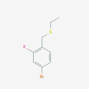 molecular formula C9H10BrFS B7877805 4-Bromo-1-(ethylsulfanylmethyl)-2-fluorobenzene 