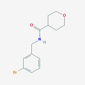 molecular formula C13H16BrNO2 B7877812 N-[(3-bromophenyl)methyl]oxane-4-carboxamide 