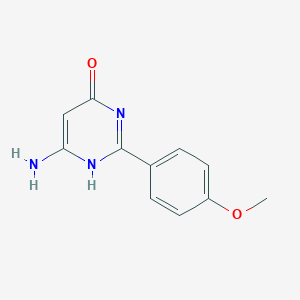 molecular formula C11H11N3O2 B7877889 6-amino-2-(4-methoxyphenyl)-1H-pyrimidin-4-one 