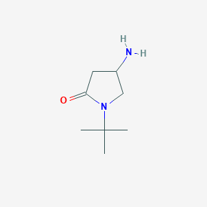 molecular formula C8H16N2O B7877895 4-Amino-1-tert-butylpyrrolidin-2-one 
