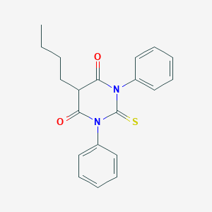 molecular formula C20H20N2O2S B078780 Barbituric acid, 5-butyl-1,3-diphenyl-2-thio- CAS No. 14388-84-2