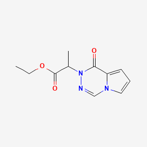 molecular formula C11H13N3O3 B7878060 ethyl 2-(1-oxopyrrolo[1,2-d][1,2,4]triazin-2(1H)-yl)propanoate 