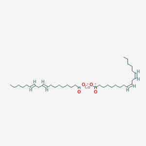 molecular formula C36H62CoO4 B078782 9,12-Octadecadienoic acid (9Z,12Z)-, cobalt salt CAS No. 14666-96-7