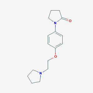 molecular formula C16H22N2O2 B078788 2-Pyrrolidinone, 1-(p-(2-(1-pyrrolidinyl)ethoxy)phenyl)- CAS No. 14053-08-8