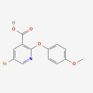 5-Bromo-2-(4-methoxyphenoxy)nicotinic acid