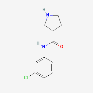 molecular formula C11H13ClN2O B7879191 N-(3-chlorophenyl)pyrrolidine-3-carboxamide 