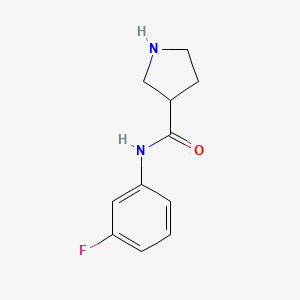 N-(3-fluorophenyl)pyrrolidine-3-carboxamide