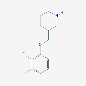 molecular formula C12H15F2NO B7879264 3-[(2,3-Difluorophenoxy)methyl]piperidine 