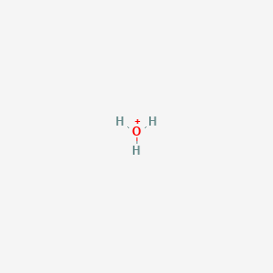 molecular formula H3O(+)<br>H3O+ B078793 oxidanium CAS No. 13968-08-6