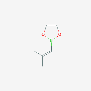 molecular formula C6H11BO2 B078795 2-(2-Methylprop-1-en-1-yl)-1,3,2-dioxaborolane CAS No. 14560-03-3