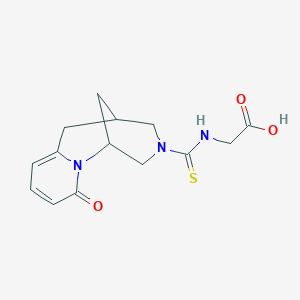 molecular formula C14H17N3O3S B7880028 N-[(10-oxo-1,2,4,5,6,10-hexahydro-3H-1,5-methanopyrido[1,2-d][1,4]diazocin-3-yl)carbonothioyl]glycine 