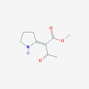 molecular formula C9H13NO3 B7880094 methyl (2E)-3-oxo-2-pyrrolidin-2-ylidenebutanoate 