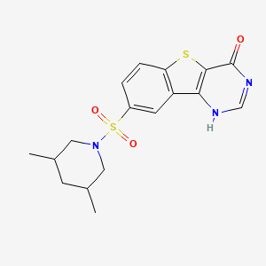 molecular formula C17H19N3O3S2 B7880105 8-(3,5-dimethylpiperidin-1-yl)sulfonyl-1H-[1]benzothiolo[3,2-d]pyrimidin-4-one 