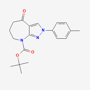 molecular formula C19H23N3O3 B7880113 tert-butyl 2-(4-methylphenyl)-4-oxo-4,5,6,7-tetrahydropyrazolo[3,4-b]azepine-8(2H)-carboxylate 