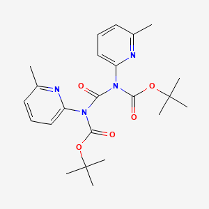 molecular formula C23H30N4O5 B7880208 di-tert-butyl N,N-bis(6-methylpyridin-2-yl)diimidotricarbonate 