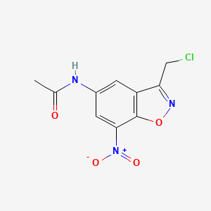 molecular formula C10H8ClN3O4 B7880283 N-[3-(chloromethyl)-7-nitro-1,2-benzoxazol-5-yl]acetamide 