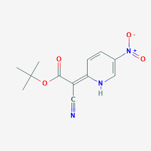 molecular formula C12H13N3O4 B7880509 tert-Butyl 2-cyano-2-(5-nitropyridin-2(1H)-ylidene)acetate 
