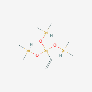 molecular formula C8H24O3Si4 B7880966 Trisiloxane, 3-[(dimethylsilyl)oxy]-3-ethenyl-1,1,5,5-tetramethyl- 