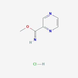 molecular formula C6H8ClN3O B7881123 METHYL PYRAZINE-2-CARBIMIDATE HYDROCHLORIDE CAS No. 1154063-17-8