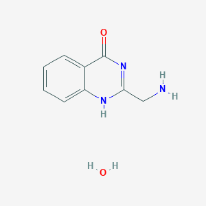 molecular formula C9H11N3O2 B7881349 2-(aminomethyl)-1H-quinazolin-4-one;hydrate 