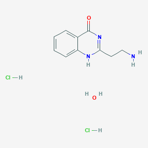 molecular formula C10H15Cl2N3O2 B7881351 2-(2-aminoethyl)-1H-quinazolin-4-one;hydrate;dihydrochloride 
