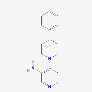 molecular formula C16H19N3 B078815 Piperidine, 1-(3-amino-4-pyridyl)-4-phenyl- CAS No. 14549-57-6