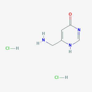 molecular formula C5H9Cl2N3O B7881603 6-(aminomethyl)-1H-pyrimidin-4-one;dihydrochloride 