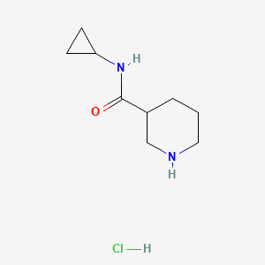 molecular formula C9H17ClN2O B7881842 N-cyclopropylpiperidine-3-carboxamide hydrochloride 