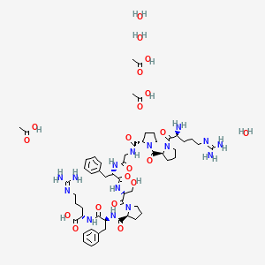 molecular formula C56H91N15O20 B7881952 Bradykinin triacetate trihydrate 