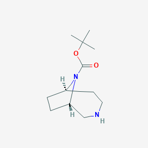 molecular formula C12H22N2O2 B7881988 tert-butyl 3,9-diazabicyclo[4.2.1]nonane-9-carboxylate 