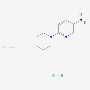 molecular formula C10H17Cl2N3 B7882062 6-(Piperidin-1-yl)pyridin-3-amine dihydrochloride 