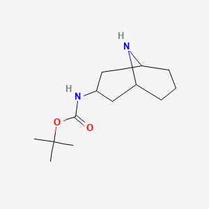 molecular formula C13H24N2O2 B7882089 tert-butyl N-{9-azabicyclo[3.3.1]nonan-3-yl}carbamate 