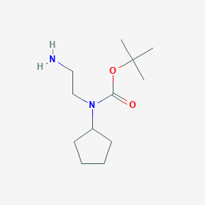 molecular formula C12H24N2O2 B7882132 tert-butyl N-(2-aminoethyl)-N-cyclopentylcarbamate 