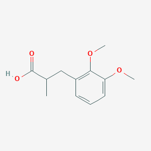 molecular formula C12H16O4 B7882323 3-(2,3-Dimethoxyphenyl)-2-methylpropanoic acid 