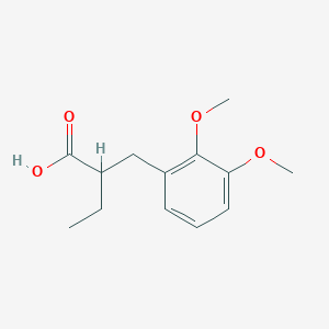 molecular formula C13H18O4 B7882328 2-[(2,3-Dimethoxyphenyl)methyl]butanoic acid 