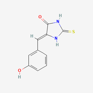 molecular formula C10H8N2O2S B7882358 5-[1-(3-Hydroxy-phenyl)-meth-(Z)-ylidene]-2-thioxo-imidazolidin-4-one 