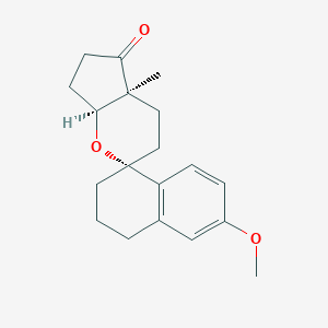 molecular formula C19H24O3 B078824 (4R,4'aS,7'aS)-7-methoxy-4'a-methylspiro[2,3-dihydro-1H-naphthalene-4,2'-4,6,7,7a-tetrahydro-3H-cyclopenta[b]pyran]-5'-one CAS No. 14582-92-4