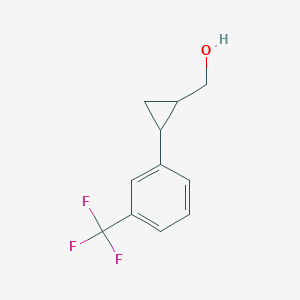molecular formula C11H11F3O B7882487 (2-(3-(Trifluoromethyl)phenyl)cyclopropyl)methanol 