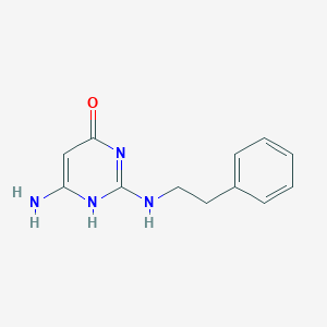 molecular formula C12H14N4O B7882620 6-amino-2-(2-phenylethylamino)-1H-pyrimidin-4-one 