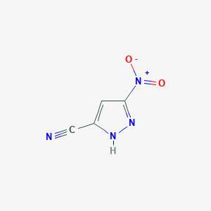 molecular formula C4H2N4O2 B7882780 3-nitro-1H-pyrazole-5-carbonitrile 