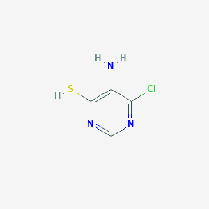 molecular formula C4H4ClN3S B7882913 5-amino-6-chloropyrimidine-4-thiol 