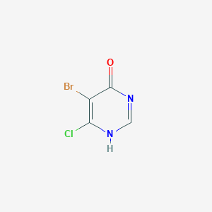 molecular formula C4H2BrClN2O B7882914 5-bromo-6-chloro-1H-pyrimidin-4-one 