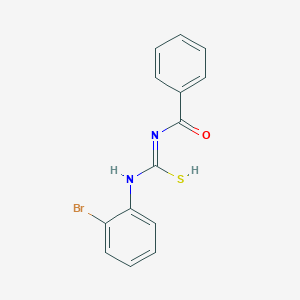 molecular formula C14H11BrN2OS B7883137 N'-benzoyl-N-(2-bromophenyl)carbamimidothioic acid 